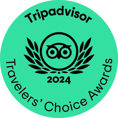 Selo do TripAdvisor Travelers' Choice 2024 da Alabalti Atacama Brasil.